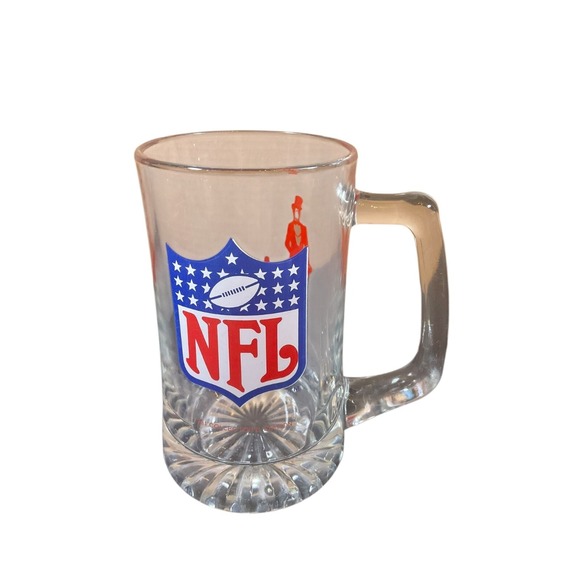 Other - NFL Logo Slim Jim Beer‎ Mug Glass Stein Heavy Collectors Edition 32oz VTG 1990's